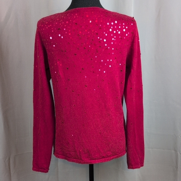 Pendleton  Sequin Long Sleeve Blouse Cashmere - Picture 2 of 8